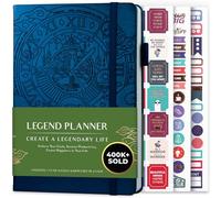 Legend Planner - Meilleur agenda hebdomadaire et calendrier mensuel pour augmenter la productivité, atteindre les objectifs et gérer le temps-maître - A5, non daté - Mystic Blue