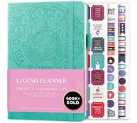 Legend Planner - Meilleur agenda hebdomadaire et calendrier mensuel pour augmenter la productivité, atteindre les objectifs et gérer le temps-maître - A5, non daté - Aigue-marine