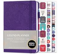 Legend Planner - Meilleur agenda hebdomadaire et calendrier mensuel pour augmenter la productivité, atteindre les objectifs et gérer le temps-maître - A5, non daté - Violet