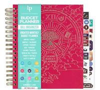 Legend Planner Organiseur de factures et planificateur de budget - Grand format - Rose vif - Feuille d'or - 20,3 x 24,4 cm