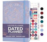 Legend Planner Planificateur hebdomadaire et mensuel daté de janvier 2024 à janvier 2025 pour atteindre vos objectifs, augmenter la productivité et vivre plus heureux. Carnet de notes et journal de