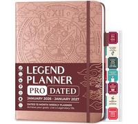 Legend Planner PRO daté 2021-2022 (or rose - daté (janvier 2021 - janvier 2022), plus petit que A4 (7" x 10''))