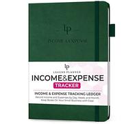 Legend Planner Suivi des revenus et des dépenses - Carnet de comptabilité pour les petites entreprises - Grand livre de comptabilité avec poche pour reçus - Carnet de compte pour petites entreprises - Couverture rigide, 17,8 x 25,4 cm (vert foncé)