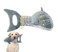 LEGEND SANDY Jouets pour Chiens à mâcher agressifs, Jouets pour Chiens de Grande Taille pour Les Garder occupés, Jouets couineurs interactifs pour Animaux de Compagnie, tir à la Corde, Requin Gris