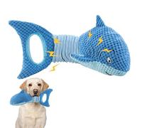 LEGEND SANDY Jouets pour Chiens à mâcher agressifs, Jouets pour Chiens de Grande Taille pour Les Garder occupés, Jouets couineurs interactifs pour Animaux de Compagnie, tir à la Corde, Requin Bleu