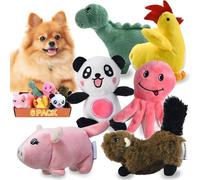 LEGEND SANDY Lot de 6 jouets à mâcher pour petits chiots en vrac avec grincements, jouet doux pour petits chiens et chiens