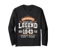 Legend Since 1943 Birthday Limited Edition Men Born in 1943 Manche Longue