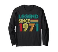 Legend Since 1971 55th Birthday Retro Vintage 55 Years Old Manche Longue