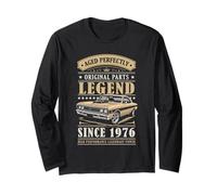 Legend Since 1976 Birthday Classic Car for Men Born in 1976 Manche Longue