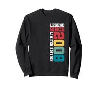 Legend Since 2008 Édition limitée rétro drôle 17ème Anniversaire Sweatshirt