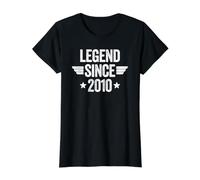 Legend Since 2010 T-Shirt Graphique avec Valeur, Femme, Noir, M
