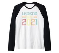 Legend Since 2021 Retro 5 Years Old Vintage 5th Birthday Manche Raglan