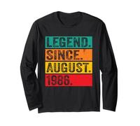 Legend Since August 1986 40th Birthday Retro 40 Years Old Manche Longue