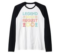 Legend Since August 2002 Vintage 24 Years Old 24th Birthday Manche Raglan