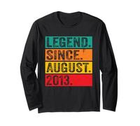 Legend Since August 2013 13th Birthday Retro 13 Years Old Manche Longue