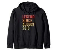 Legend Since August 2018 Vintage 2018 Idea Birth Of Birthday Sweat à Capuche