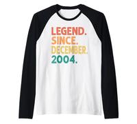 Legend Since December 2004 21st Birthday Retro 21 Years Old Manche Raglan