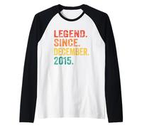 Legend Since December 2015 Retro 11 Years Old 11th Birthday Manche Raglan