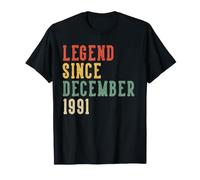 Legend Since December 35th Birthday 1991 Femmes 35 Ans T-Shirt