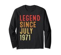 Legend Since July 1971 Vintage 1971 Birth Of Birthday Gifts Manche Longue