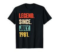Legend Since July 1981 Décoration d'anniversaire 42 ans T-Shirt