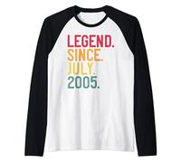 Legend Since July 2005 16th Birthday 16 Years Old Vintage Manche Raglan