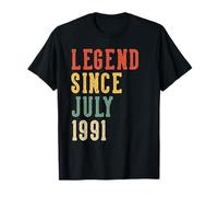 Legend Since July 35th Birthday 1991 Hommes Femmes 35 Ans T-Shirt