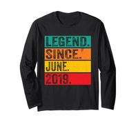 Legend Since June 2019 7 Years Old 7th Birthday Vintage Manche Longue