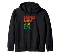 Legend Since June 2019 Vintage 7 Years Old Age 7th Birthday Sweat à Capuche