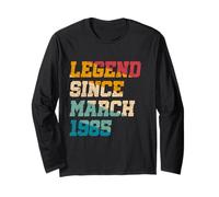 Legend Since March 1985 41e Anniversaire 41 Ans Hommes Femmes Manche Longue