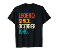 Legend Since October 1945 Cadeau d'anniversaire 80 Ans T-Shirt