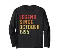Legend Since October 1995 Vintage 1995 Birth Of Birthday Manche Longue