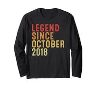 Legend Since October 2018 Vintage 2018 Birth Of Birthday Manche Longue