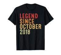 Legend Since October 2018 Vintage 2018 Birth Of Birthday T-Shirt