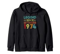 Legend Since September 1974 52nd Birthday Retro 52 Years Old Sweat à Capuche