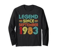 Legend Since September 1983 43rd Birthday Retro 43 Years Old Manche Longue