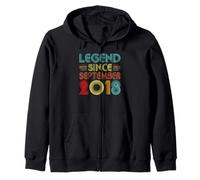 Legend Since September 2018 8th Birthday Retro 8 Years Old Sweat à Capuche