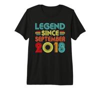 Legend Since September 2018 8th Birthday Retro 8 Years Old T-Shirt Haut de Gamme