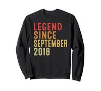 Legend Since September 2018 Vintage 2018 Birth Of Birthday Sweatshirt