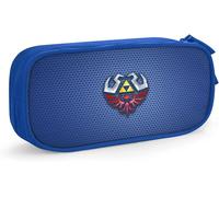 Legend Zelda ? Trousse À Stylos De Grande Capacité, Trousse À Crayons À Double Fermeture Éclair, Organisateur De Papeterie, Sac De Papeterie, Sac À Cosmétiques Bleu-Bleu