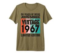 Légendaire Depuis 1967 Édition limitée 59e Anniversaire T-Shirt Haut de Gamme