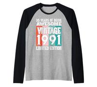 Légendaire Depuis 1991 Édition limitée 35e Anniversaire Manche Raglan