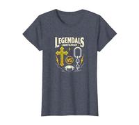Legendals Matchup Catholics vs Convicts Football Rivalry T-Shirt, Femme, Bleu Chiné, XS