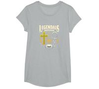Legendals Matchup Catholics vs Convicts Football Rivalry T-Shirt, Fille, Gris Chiné, M