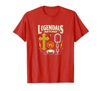 Legendals Matchup Catholics vs Convicts Football Rivalry T-Shirt, Homme, Rouge, M