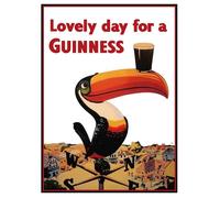 Legendarte - Affiche Publicitaire Vintage Lovely Day For A Guinness - Tableau, Impression Sur Toile cm. 50x70