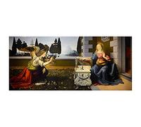 Legendarte - Tableau, Impression Sur Toile - Annonciation - Leonardo Da Vinci cm. 40x90