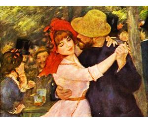 Legendarte - Tableau, Impression Sur Toile - Bal À Bougival Pierre Auguste Renoir cm. 60x80