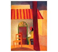 Legendarte - Tableau, Impression Sur Toile - Café Turc Ii August Macke cm. 50x70