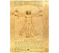 Legendarte - Tableau, Impression Sur Toile - Homme De Vitruve Leonardo Da Vinci cm. 60x90
